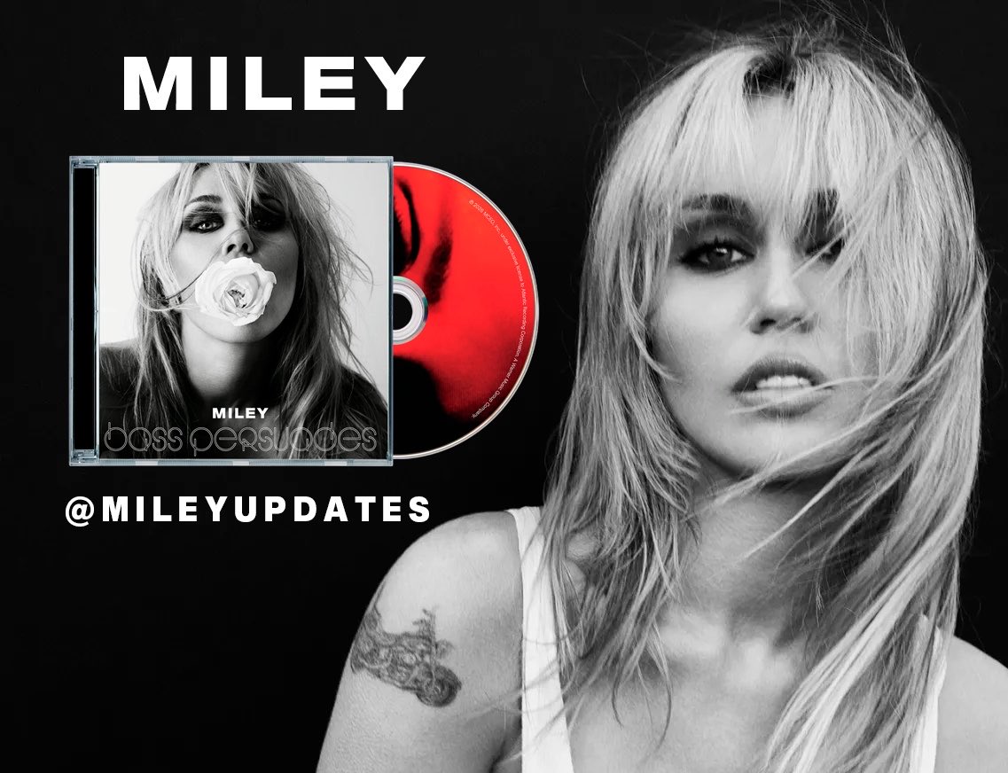 MileyUpdates's tweet photo. SORTEIO: APENAS BRASIL 🇧🇷

Curta esse tweet, RTweet, siga nossa conta e responda com “miley - bass persuades” e concorra a uma cópia do CD Físico “BASS PERSUADES” da MILEY, quanto mais comentar mais chances tem de ganhar! Boa sorte 🖤

*precisa seguir todas as regras até dia 18* https://t.co/6uXhyYgDOE