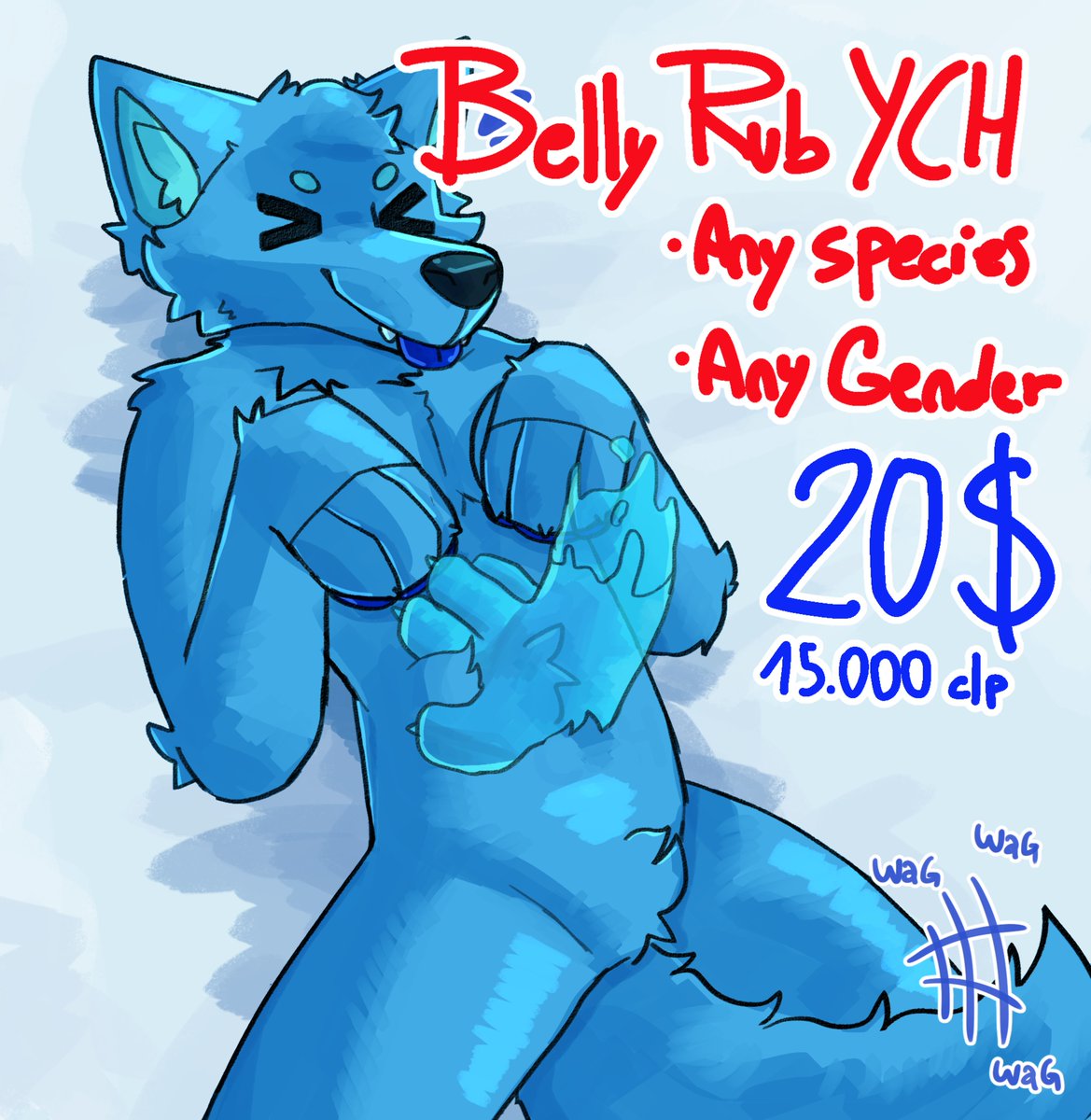 Slimen_X's tweet photo. I still have the Belly Rub YCH Open (Last 10 slots) >:3
-Any Species
-Any Gender
Price: $20 USD / 15,000 CLP

If you're interested, send me a DM :3 https://t.co/UEN23tauYA