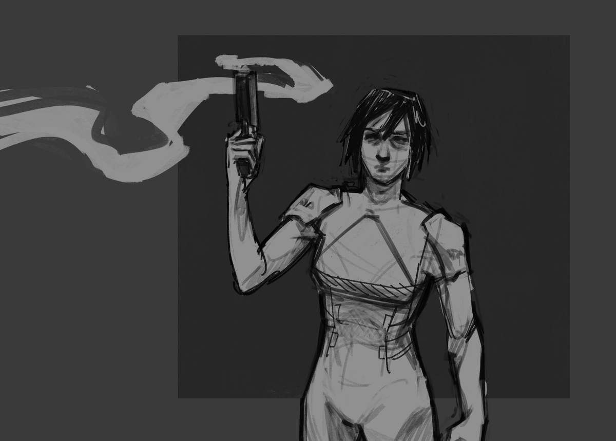 glyphalodon's tweet photo. elster sketch #SIGNALIS https://t.co/VvBQi1WPmn