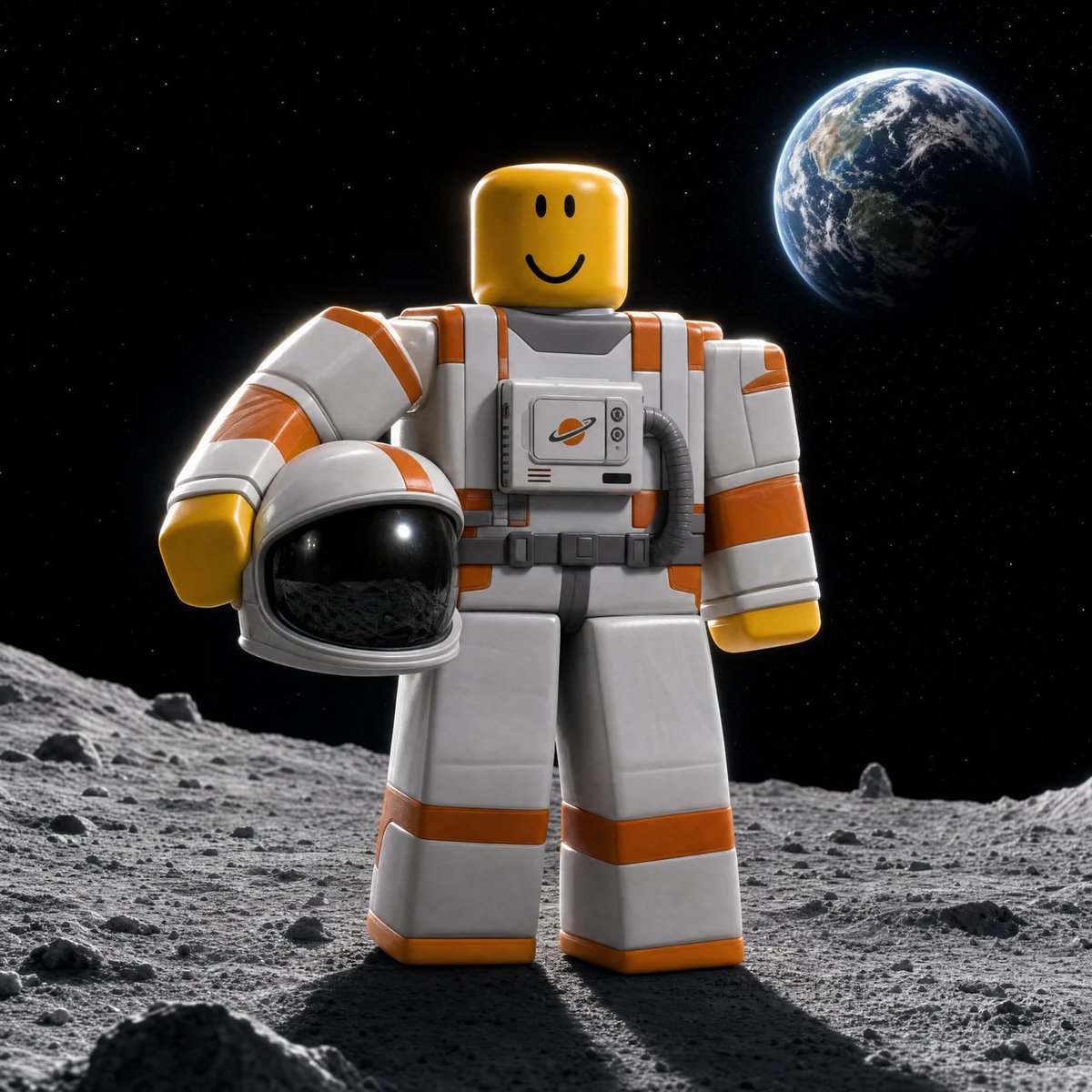 RobloxiansPage's tweet photo. They tried to hide it, but I was the first guy on the moon. https://t.co/CaqVzKlCl5