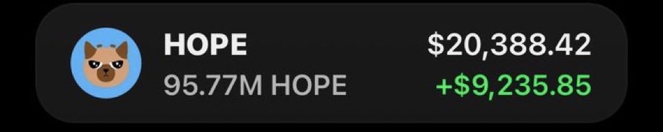 Stevengarayb's tweet photo. $HOPE is PRINTING 🔥💰

Alpha TG members would be sitting on the same play with me 👀📈

Copy the moves. Catch the next one. 🚀

CA: 232BE9YxiJ1qHAJH8ymCojmX7BjePxKcitaJ6dqopump https://t.co/e88CYo687p