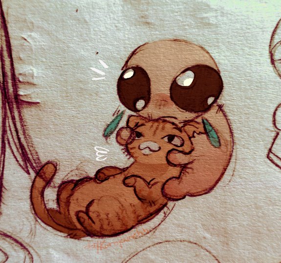 d07kuropunchh's tweet photo. no isaac don't cry. here. have a gun. #tboi #mewgenics https://t.co/YWdcYL6dOM