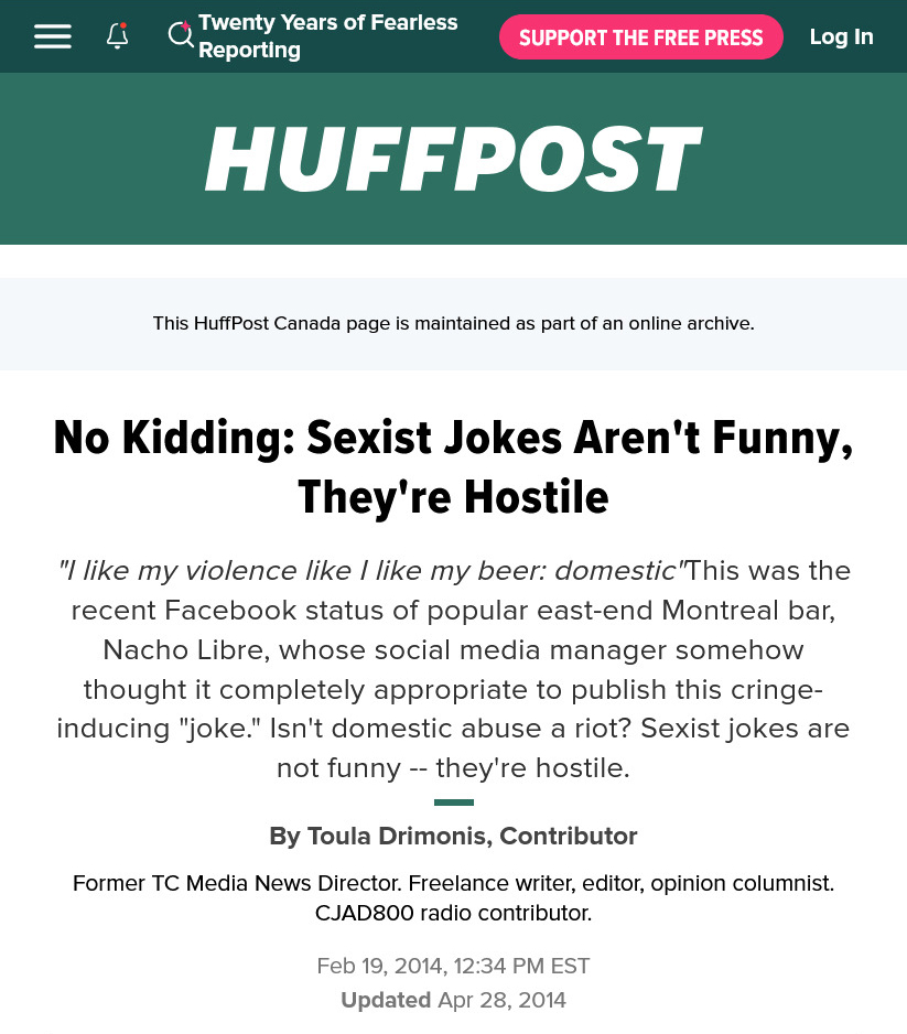 ReviewsPossum's tweet photo. "Kill all men is just a joke," say the people who repeatedly told us that jokes are dangerous and normalize violence. https://t.co/UlOmwNs3fd