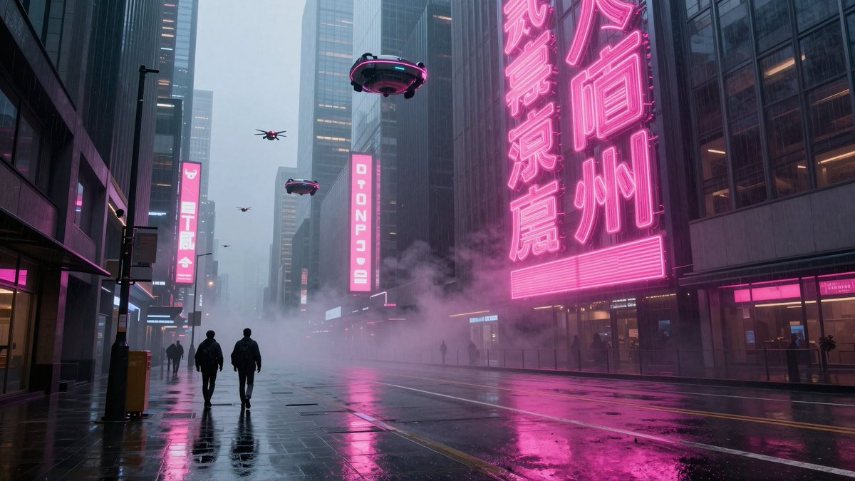 fntAInhead's tweet photo. Built a local digital-art wallpaper pipeline on an RTX 5060 Ti 16GB.

Desktop 1080p → desktop 4K → phone 1080p → phone 4K. One GPU. One theme: Blade Runner night, empty streets, flying cars only.

Agent that wrote it: Qwen3.8 27B UD-Q2 xhigh. Image model: Z-Image Turbo Q8.

🧵 https://t.co/tg8FToFQQT