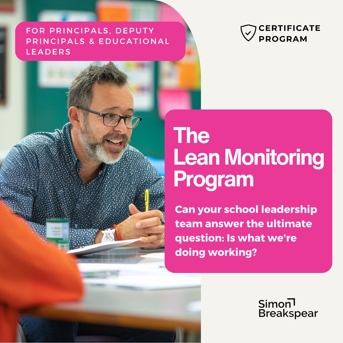 SimonBreakspear's tweet photo. Learn how to track the early signals that your strategies are working, or quietly drifting, and adjust while you still can - so you can get the impact you want.
Lean Monitoring Program. Starts 16 February 2027. π https://t.co/cBRq7fhGwB
#LeanMonitoring #EducationalLeadership https://t.co/fPXxq902Bj