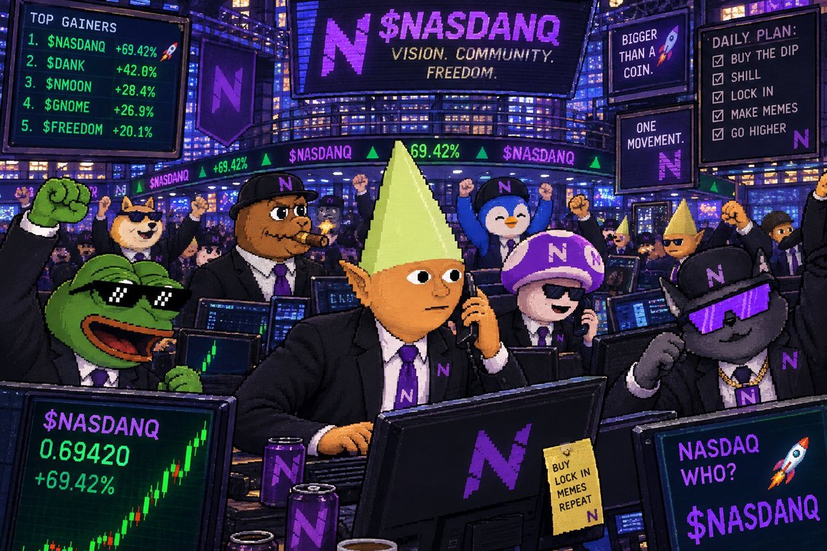 jscrypto4882's tweet photo. Do anything but just don't fade $Nasdanq

When you're in a market where everything is pumping you'll feel the urge to rotate a lot because you see so many coins pumping but your conviction bags with the best lore ever either consolidating or dumping.

But lemme tell you a fact based on experience, "You lose a lot more money in a bull market than in a bear because you always feel like you're missing out because everything around you is pumping and end up rotating a lot and selling your life changing potential runners for the new shiny thing."

But what most fail to understand is that you're in this space to find and hold gems that have the maximum ceilings in the long run,

Sure you'll hit 5-6 figs by rotating but then you always speedrun back at zero because the same rotation that builds your port fast also drains it super fast because you just keep rotating.

But even one play with the most insane lore held with conviction for as long as it takes can change your life forever.

I think $Nasdanq can do that for a lot of people in due time and I personally have been holding since launch day.

Do what you want with this wisdom.