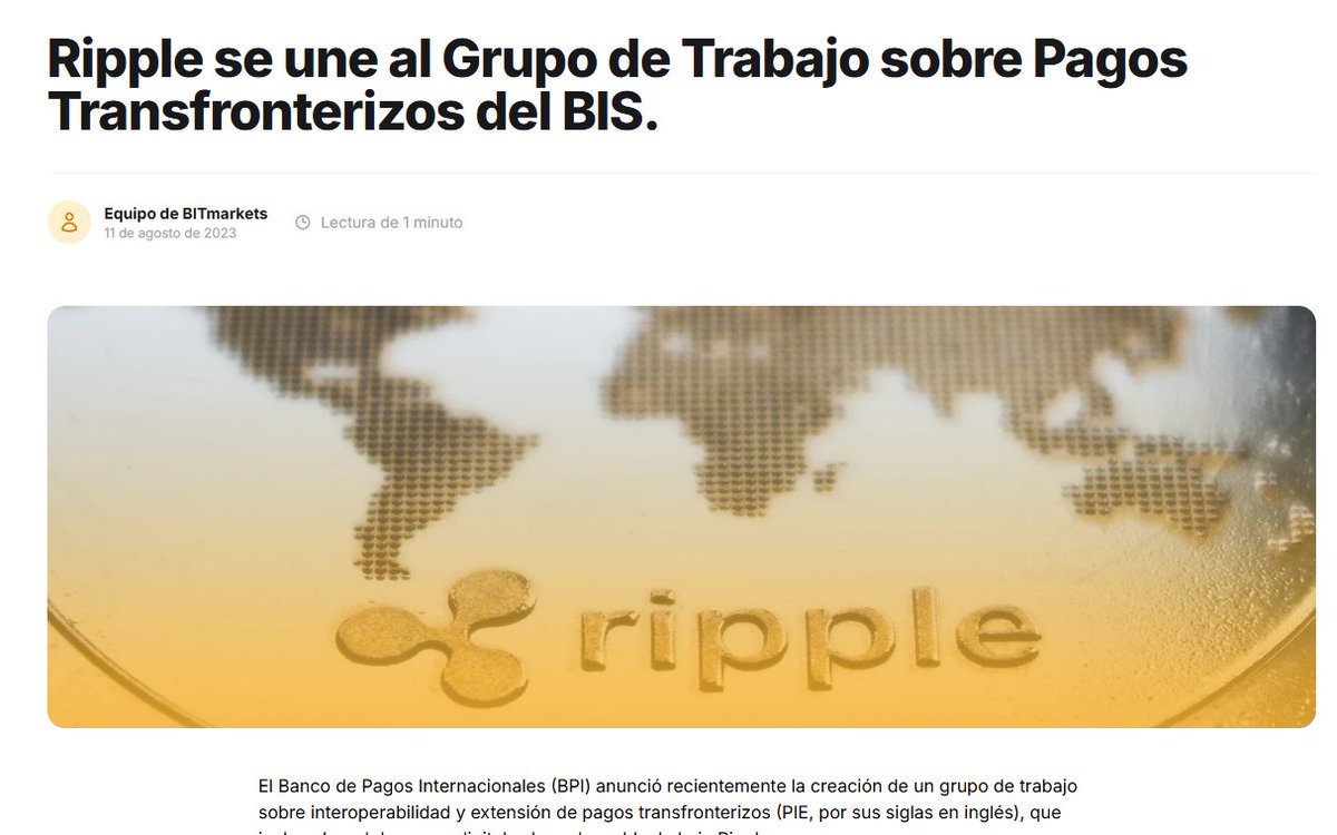 ferbusXX's tweet photo. 🚀 ¡De rumor a papel oficial!

El 11 de agosto de 2023 salió una noticia que muchos descartaban o miraban con escepticismo: @Ripple se unía al Grupo de Trabajo de Pagos Transfronterizos del @BIS.
Lo que en su momento parecía teoría, hoy está documentado en investigación oficial. ¿Cuántos mitos más del ecosistema terminarán confirmándose? 👀🔥

#XRP #Ripple #XRPL #BIS #CryptoNews #Blockchain