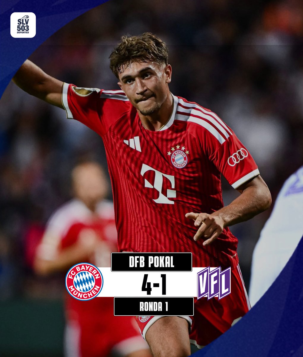 slv503com's tweet photo. ¡VICTORIA BÁVARA! 🔴🔴

El Bayer Munich goleó en la primera ronda de la Copa Alemana al VFL y se clasificó de excelente manera a la otra fase.

#CopaAlemana #Slv503 #Alemania https://t.co/VF8yy1T4sJ