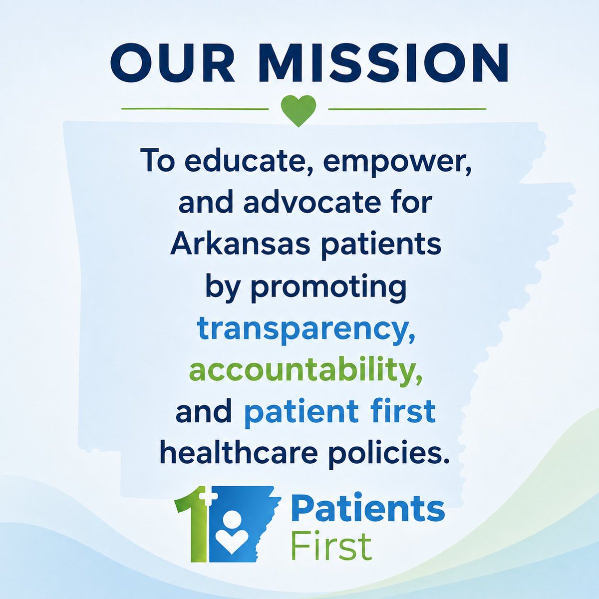 PatientsFirstAR's tweet photo. Our mission is simple: educate, empower, and advocate for Arkansas patients.

#PatientsFirstPAC #PatientAdvocacy #ArkansasHealthcare https://t.co/wmvJQ37J5J