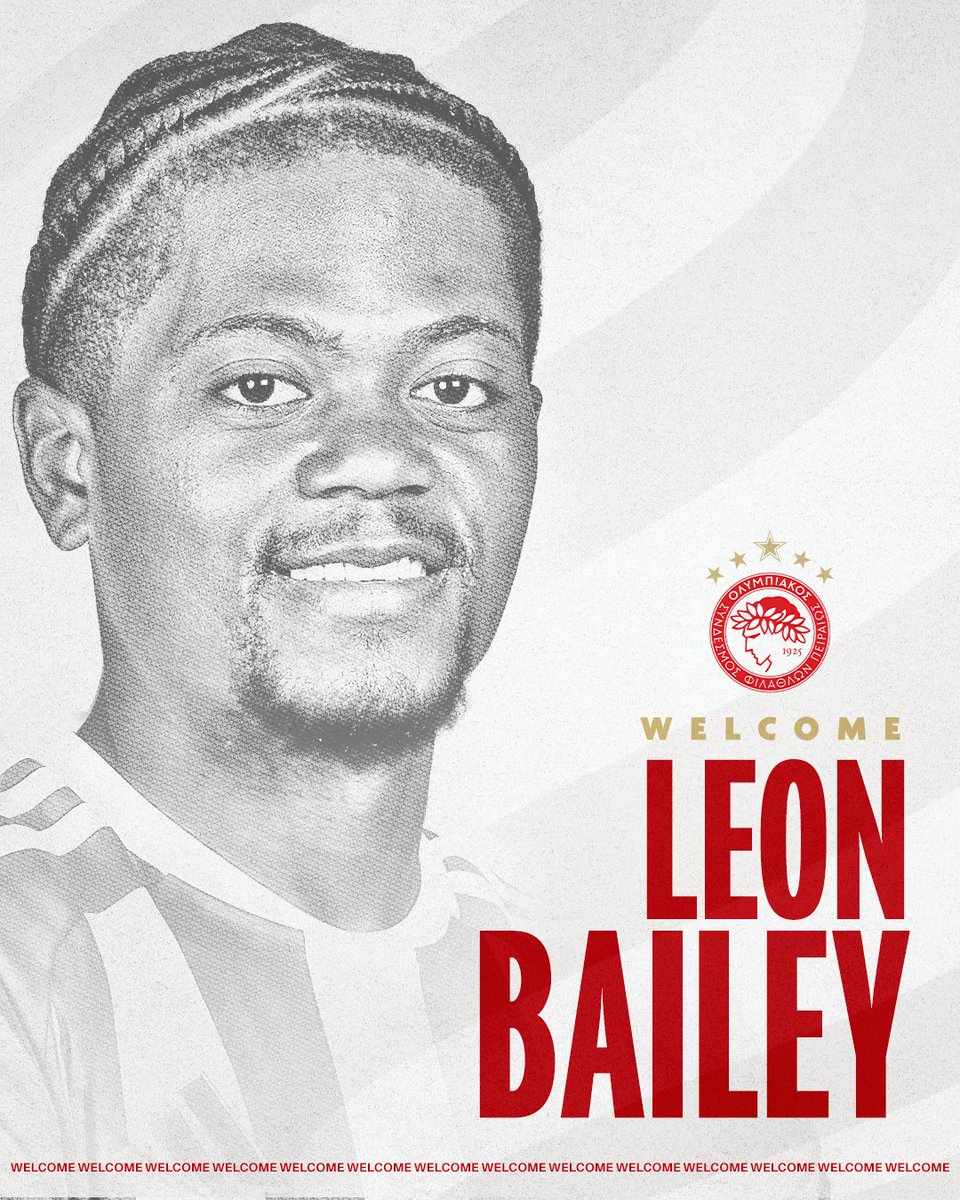 olympiacosfc's tweet photo. The Olympiacos family welcomes a new lion: 𝑳𝒆𝒐𝒏 𝑩𝒂𝒊𝒍𝒆𝒚 👋🔴⚪️ https://t.co/jb2qxq9I4Y