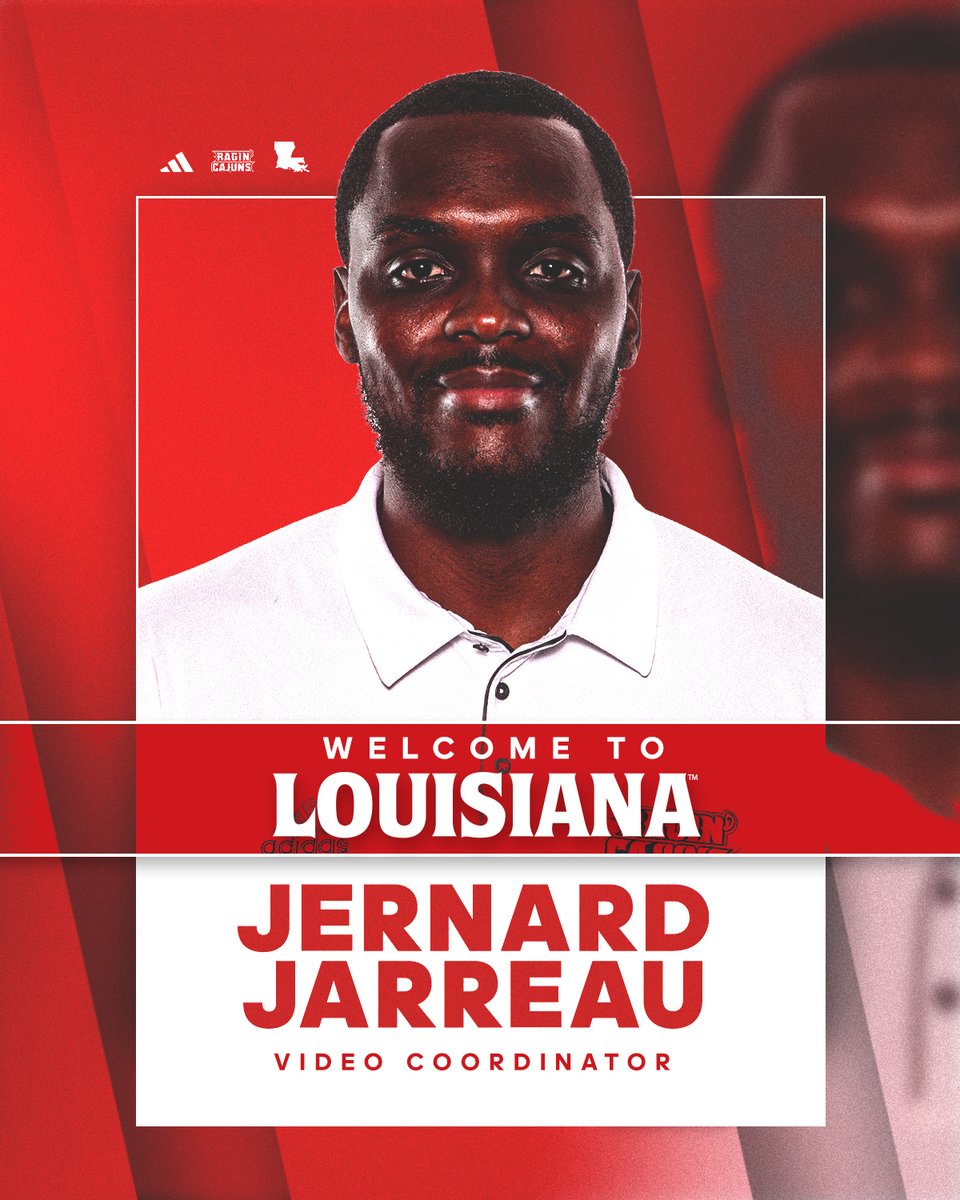 RaginCajunsMBB's tweet photo. A pair of 2025-26 staffers take on new roles as Jernard Jarreau is the new video coordinator and Vernice Seriale III is the Player Development Analyst. 

We also welcome Tylyn Trummer (formerly at Denver) as the new Chief of Staff.

#GeauxCajuns https://t.co/yeH0E8SCPx