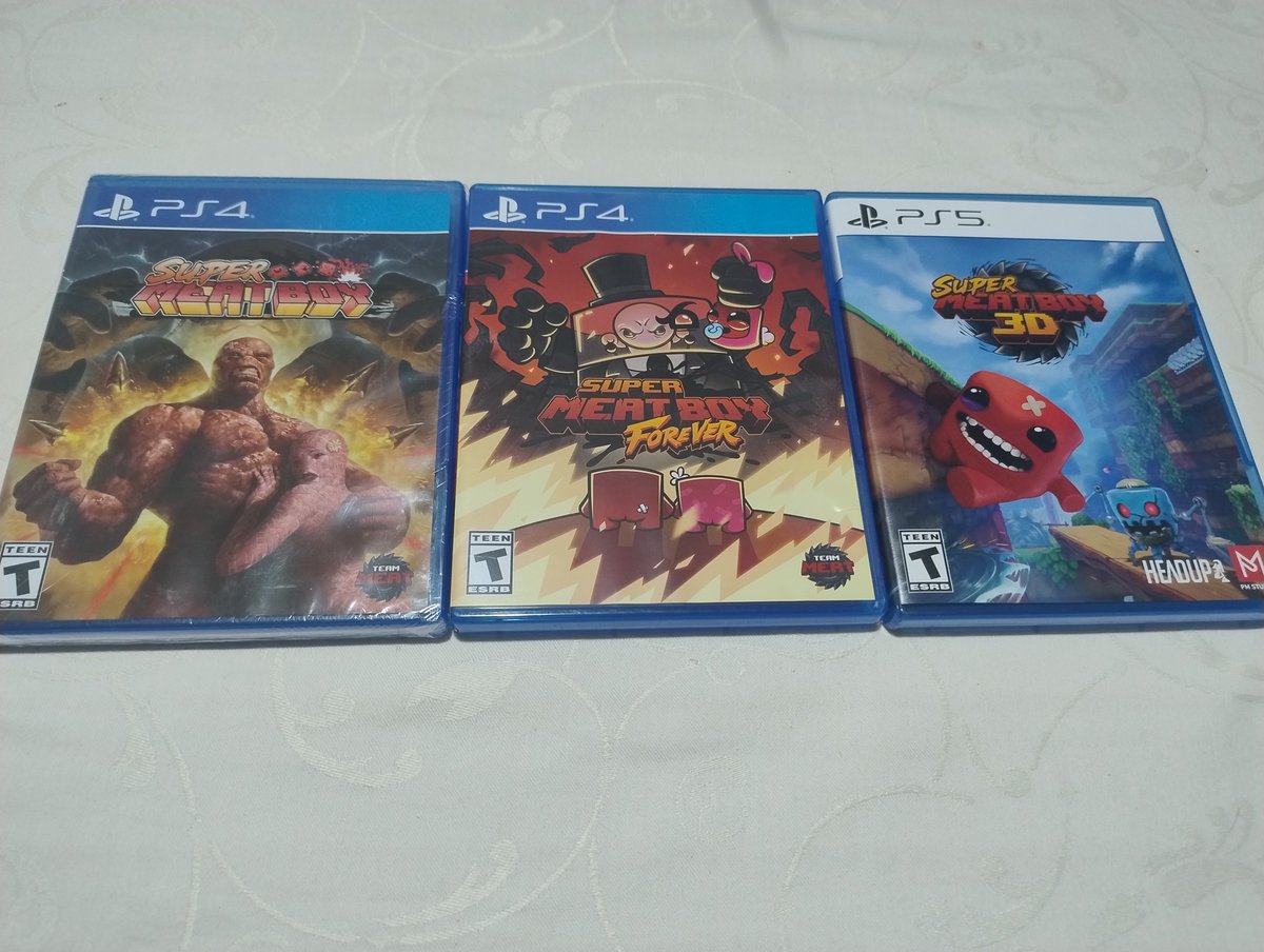 Apollyon_GoW's tweet photo. Finalmente trilogia completa
@SuperMeatBoy 
@SuperMeatWorld 

Estou mt feliz https://t.co/PutNJ59h1s