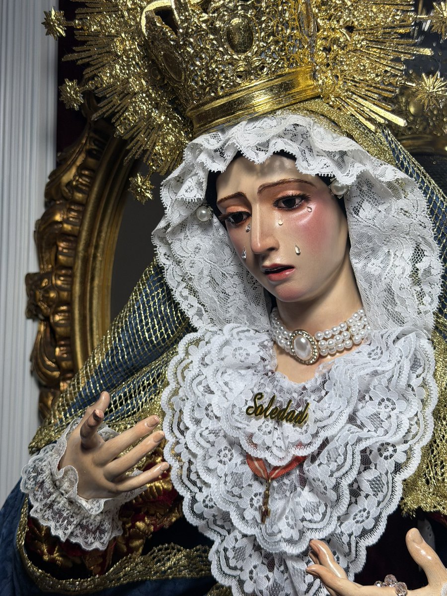 Daanii_esspp's tweet photo. Mi virgen de la Soledad ataviada para las cercanas fiestas patronales en honor a Santa María de Cuatrovitas e inicio del curso cofrade. https://t.co/sOG1YQqFDB