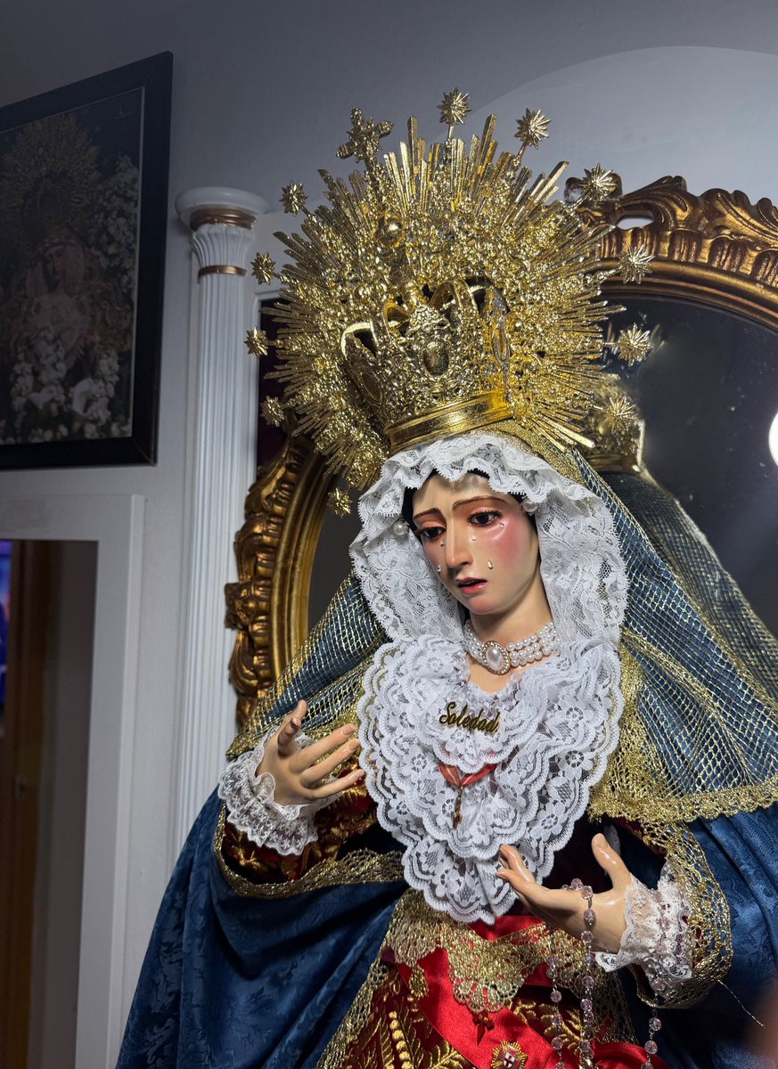 Daanii_esspp's tweet photo. Mi virgen de la Soledad ataviada para las cercanas fiestas patronales en honor a Santa María de Cuatrovitas e inicio del curso cofrade. https://t.co/sOG1YQqFDB
