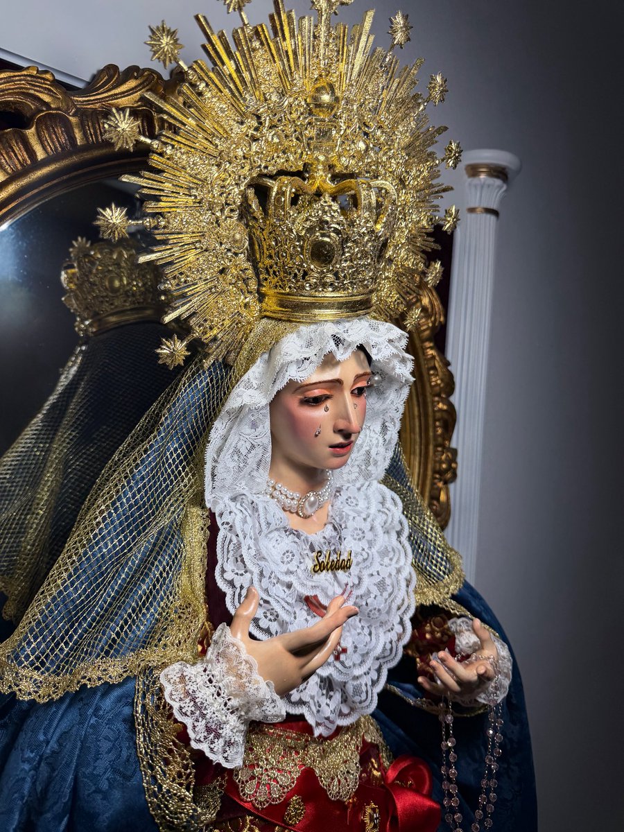 Daanii_esspp's tweet photo. Mi virgen de la Soledad ataviada para las cercanas fiestas patronales en honor a Santa María de Cuatrovitas e inicio del curso cofrade. https://t.co/sOG1YQqFDB