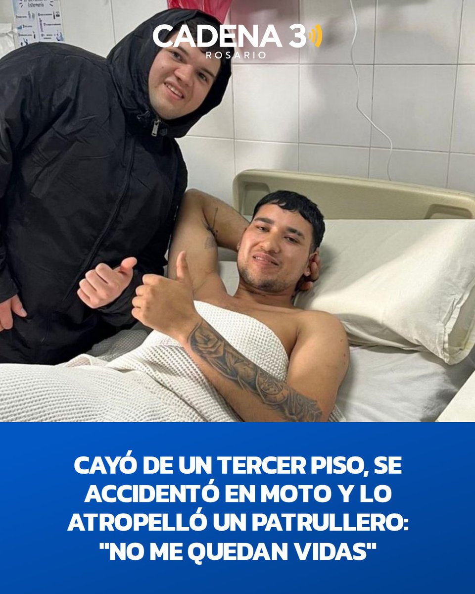 Cadena3_Rosario's tweet photo. El joven de Esperanza relató en Cadena 3 Rosario el insólito episodio ocurrido en la guardia del Hospital Cullen y repasó otras graves situaciones que atravesó. El impacto desplazó los tornillos de su pierna y ahora deberá someterse a una nueva cirugía. https://t.co/O9947mWWK3 https://t.co/TRcRxOb2Vg