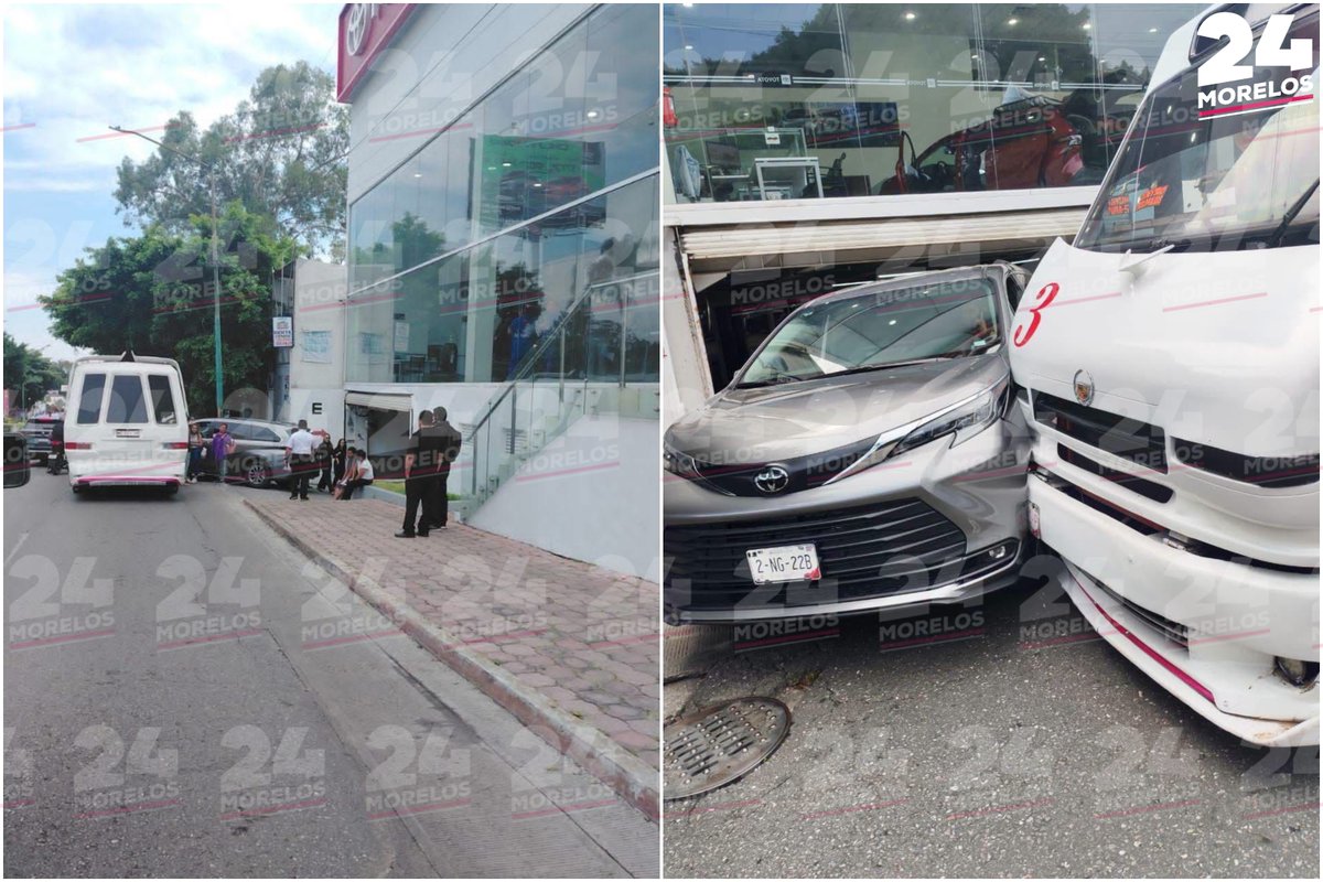 24_morelos's tweet photo. ¡SALIÓ DE LA AGENCIA Y CHOCÓ! ACCIDENTE EN AV. EMILIANO ZAPATA
Este miércoles se registró un choque entre una #Ruta3 y una camioneta nueva de demostración que salía de una agencia sobre Av. #EmilianoZapata, a la altura de #Tlaltenango.
