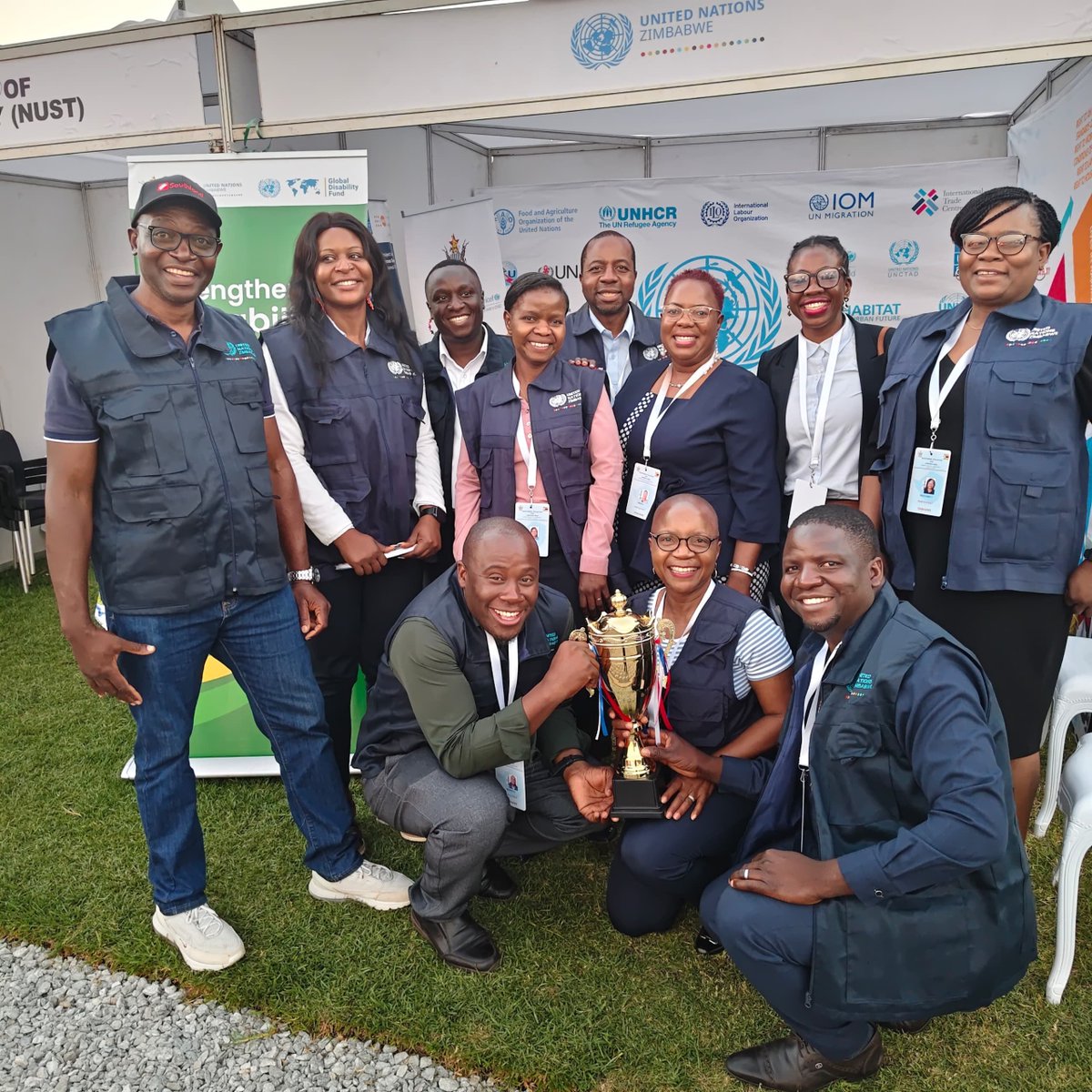 UNZimbabwe's tweet photo. We are honoured to have Vice President Kembo Mohadi visit the @UNZimbabwe exhibition stand at #MELWeek2026 #MonitoringEvaluationLearning https://t.co/CMZ6JnbhyQ