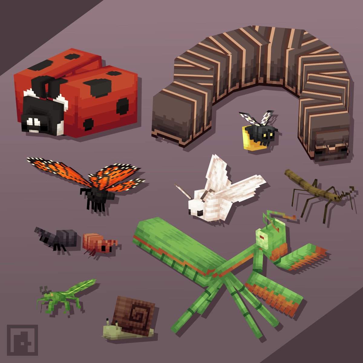 PolloComun's tweet photo. Bugs 🐛
#minecraft #blockbench #minecraftart #pixelartㅤ https://t.co/8bLGkqCRef