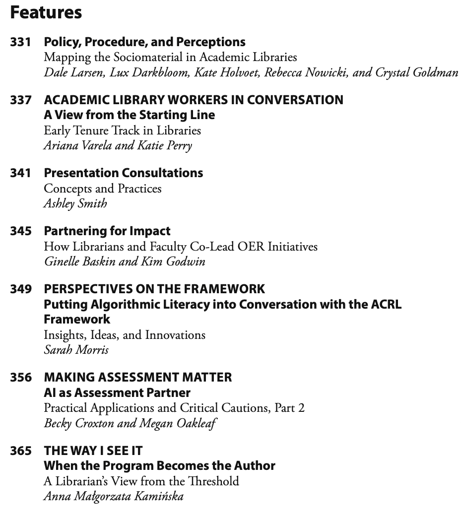 LibraryJournal's tweet photo. Table of Contents https://t.co/wDdQBduVAd