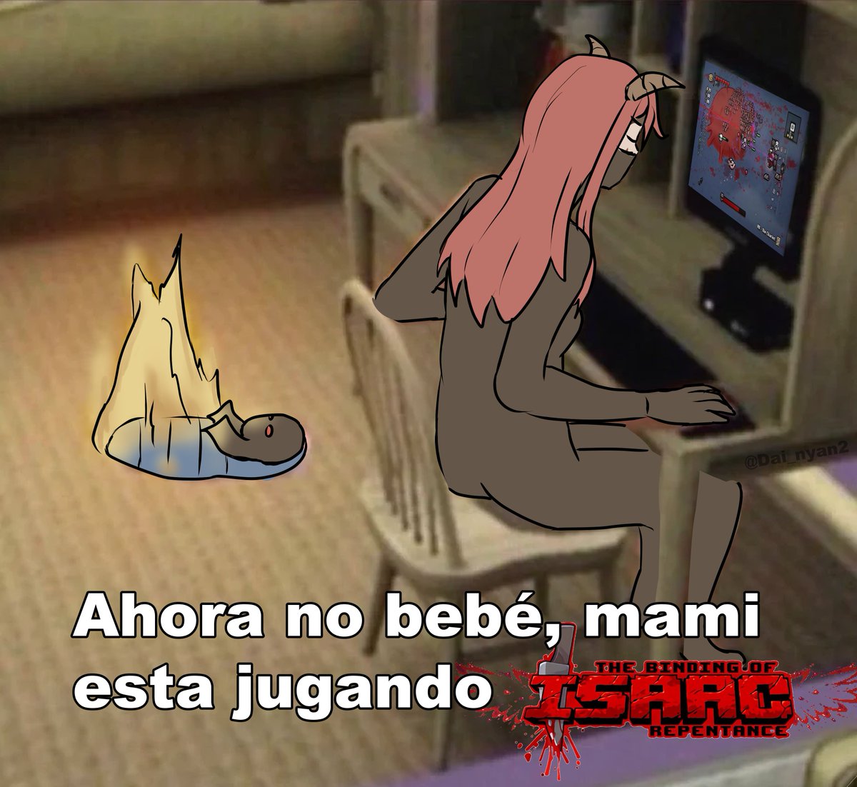 Dai_nyan2's tweet photo. Ahora no bebé

#Thebindingofisaac #tboi https://t.co/X5tWRAHUuH