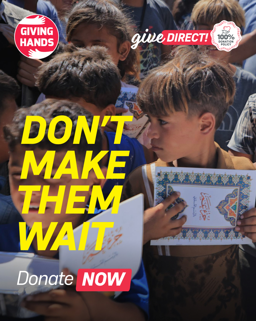 GivinghandAU's tweet photo. When children are waiting for help, every moment matters. 🤍

Giving Hands is reaching children and families in Gaza with essential aid, bringing relief when it’s needed most.

Don’t make them wait. Donate today.
https://t.co/bSJxo9Vj3Q
#GazaRelief #ChildrenOfGaza #GivingHands https://t.co/O9OgtdFlWY