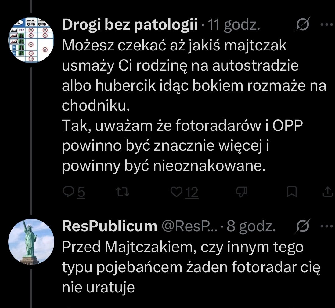 me_alset's tweet photo. To nie ładnie z waszej strony tania patologio i res ..publiczne ze mnie blokujecie nie ładnie 

Stosowanie odpowiedzialności zbiorowej może jest waszym mokrym snem …ale normalni kierowcy raczej nie powinni z tego tytułu cierpieć punktowo i pieniężnie 

Zakładam że posiadacie prawo jazdy dluuugie lata i napewno powiedzcie że nigdy ale to nigdy nie przekroczyliście ciągłej lini ,czerwone światło czy też nie pyknęliście 5 km powyżej limitu nie mówię o kręceniu tych diabolicznych bąków czy jazda bokiem 

Oczywiście nigdy tego nie zrobiliście 
Bo jeżeli tak to powinniście zgłosić się dobrowolnie i poddać karze 
Jesteście doskonali wow 

Szerokiej drogi bez fotoradarów