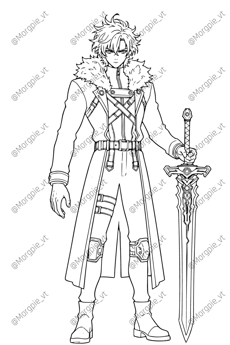 Morgpie_vt's tweet photo. A little warrior sketch I’ve been working on ⚔️✨ Really love how the outfit and sword came together.

#Vtuber #VtuberArtist #ArtProgress https://t.co/OvRM2XCAPo