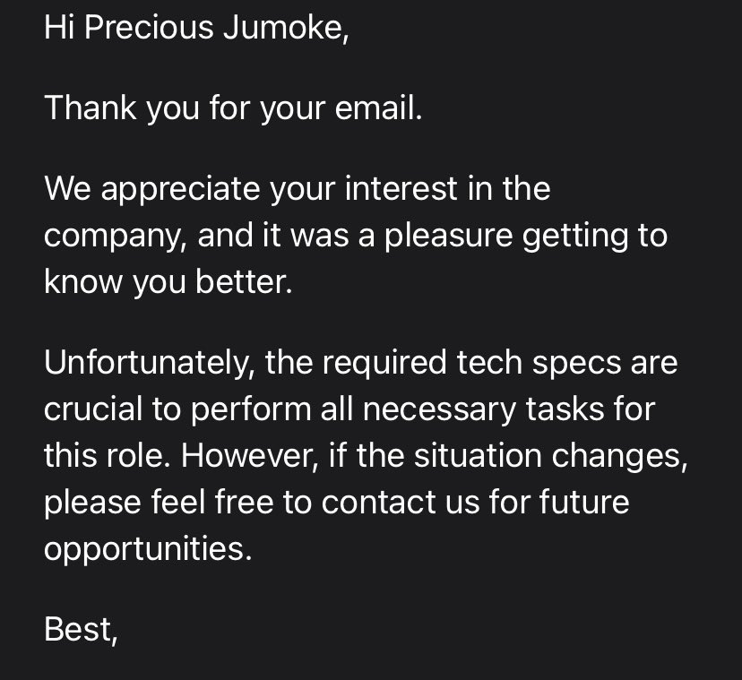 jummy1667's tweet photo. @Big_khaddyy Not having a laptop have made me lose so many opportunities, sometimes I get dropped at the last stage, I will be so glad to get picked 🥹 https://t.co/dklRkKIqBG