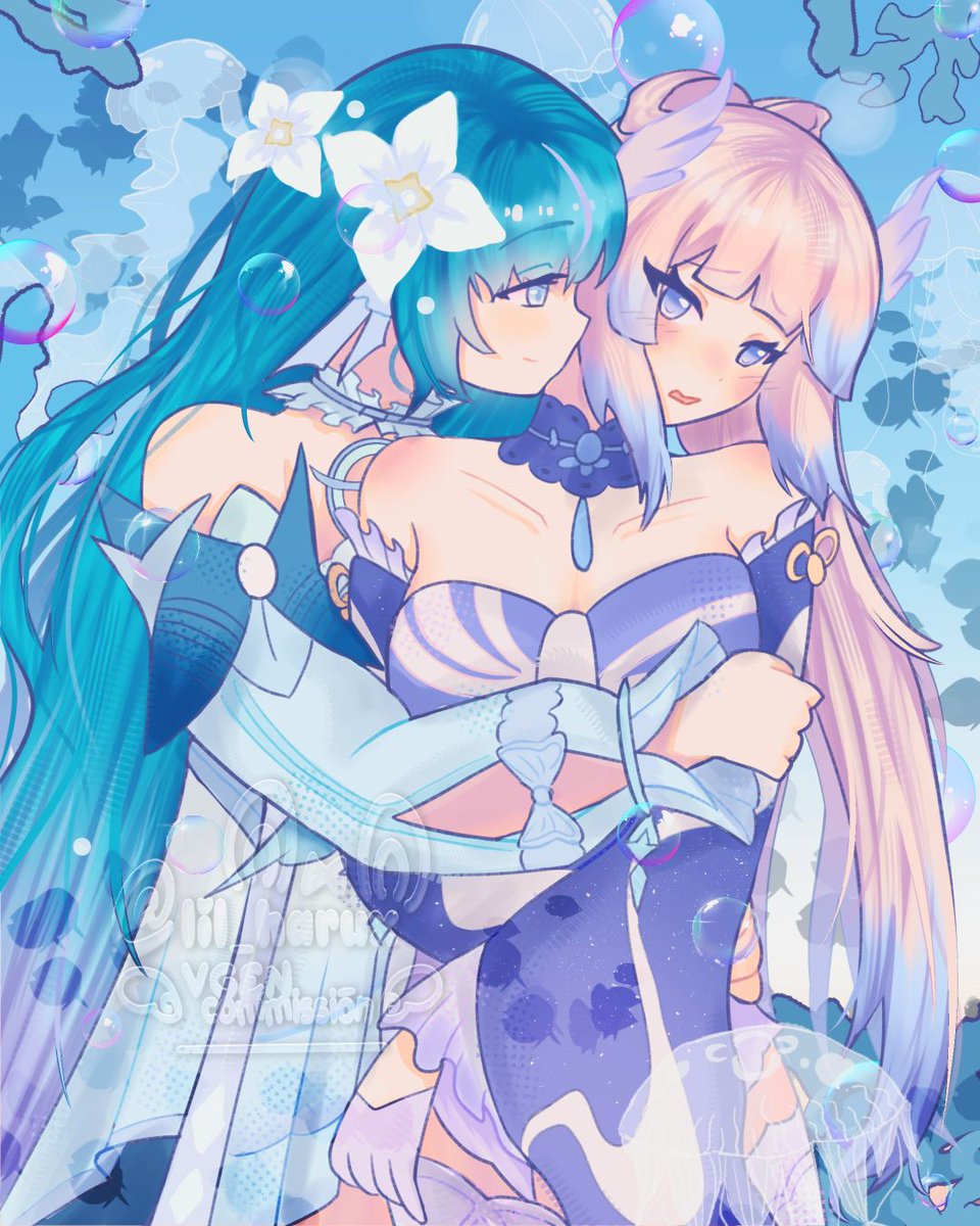 lil_harux's tweet photo. They look SO CUTE together, I love them sm 😭💕 I had so much fun drawing these two!!

Thank you so much for the commission! 🫶✨

#GenshinImpact #Kokomi #Vodyanitsa #GenshinFanart #Fanart https://t.co/2AgfJDIPva