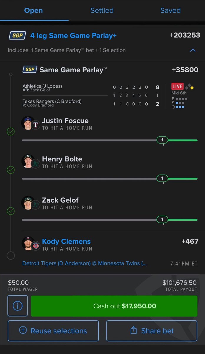 Mr_bran_don's tweet photo. I would Rather Watch it go to $0 than CASH OUT 😩

We’re RIDING TO THE END🔥

CLEMENS DON’T SELL THE FAMILY😭🙏🏼
#fanduel #MLBParlay https://t.co/ZWdI5EDrJ6
