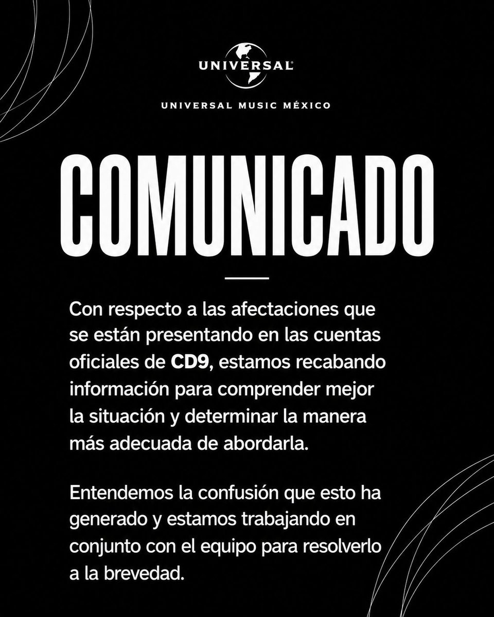UMusicMexico's tweet photo. A todos los fans de @CD9: https://t.co/ytuZ7ZdxUJ