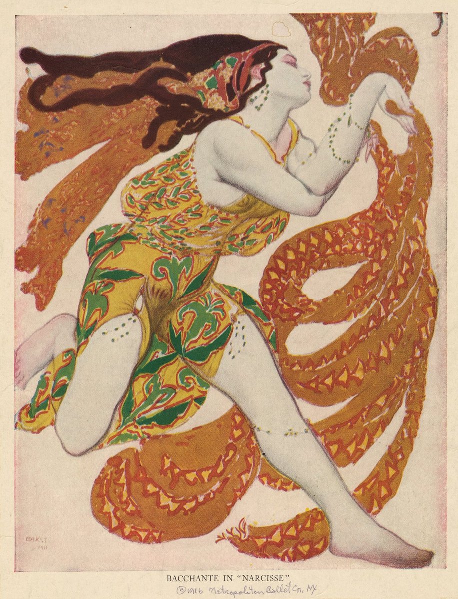pearlusconi's tweet photo. Costume Design For The Ballet Narcisse, Léon Bakst, 1911 https://t.co/NfIqpXcCnU