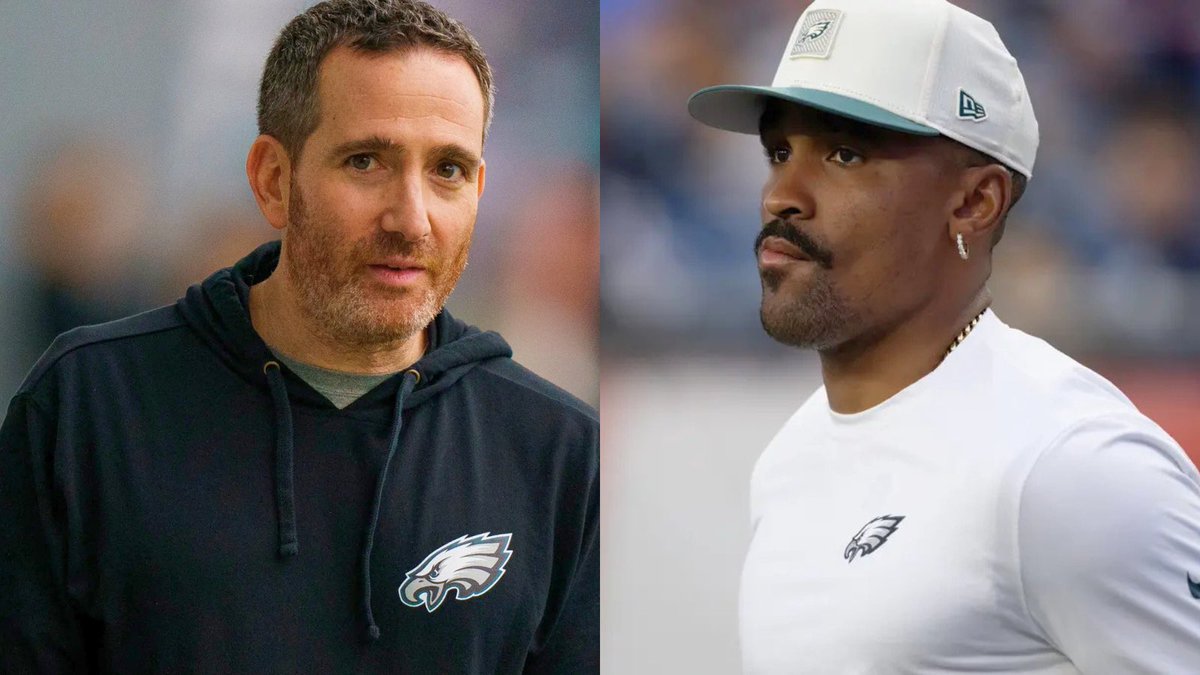 _EagleTimes's tweet photo. Howie Roseman was asked if 2026 is make-or-break for Jalen Hurts.

“All the guy does is win football games.”

Five straight playoff berths. 3 division titles. 2 NFC championships. A Super Bowl MVP where he outplayed Mahomes.

The Eagles aren’t taking your calls, WIP. https://t.co/xIpiBr74xO