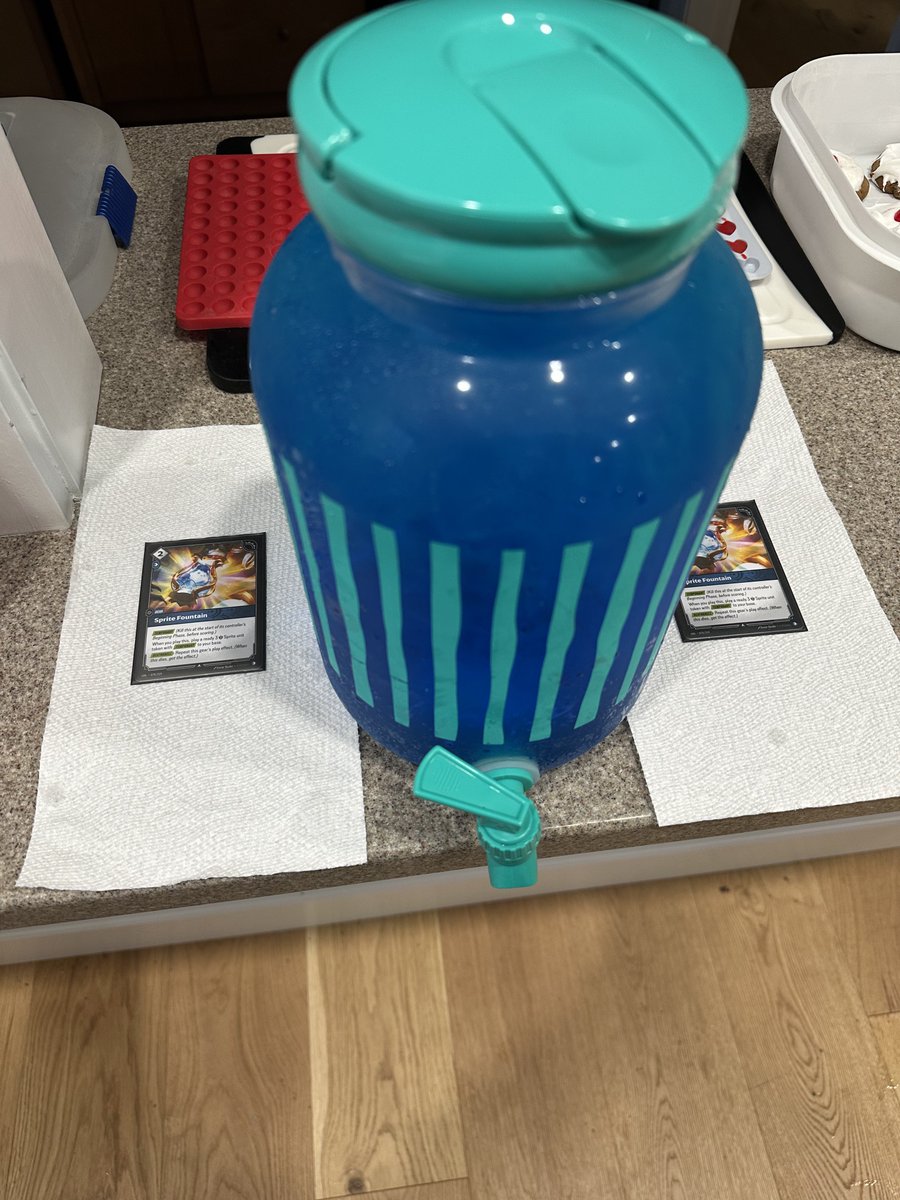 btwblue's tweet photo. having a nexus night with friends with poro snacks, Sprite Fountain and rip a pack and if it’s worth less than $6 take a shot https://t.co/T6VyqAd1oG