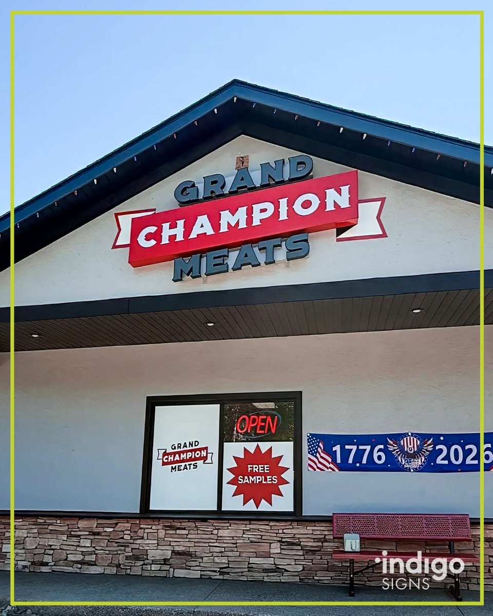 signs_indigo's tweet photo. New look for a local staple. We teamed up with @gcmeats in Crosslake, MN for a storefront sign upgrade featuring custom channel letters and a flush-mounted center cabinet
transformation.
#CrosslakeMN #IndigoSigns https://t.co/lGtqatAVBc
