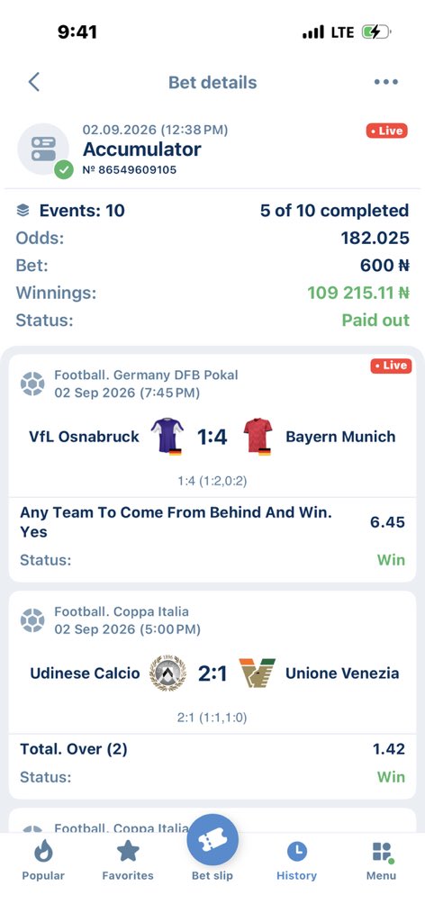 manlikesamvic's tweet photo. 182 odds ✅ I go soon open telegram make I de give una codes 😹🙈 https://t.co/hxadBZGuuT