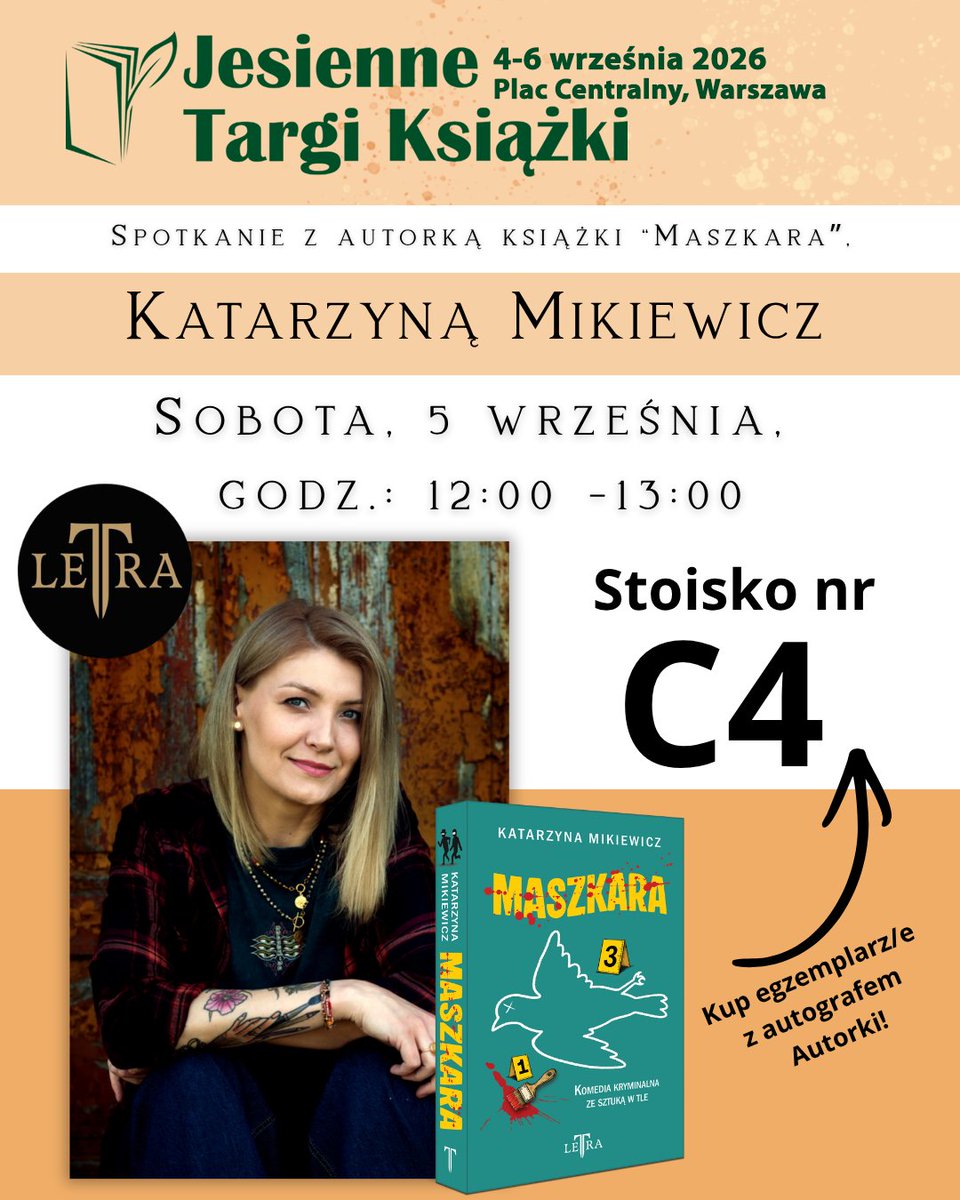 WydArkady's tweet photo. Zapraszamy na stoisko Wydawnictwa ARKADY i LeTra nr C4, gdzie znajdziecie najnowsze premiery, bestsellery i książki, do których chce się wracać. Czekają na Was albumy o sztuce, architekturze i modzie, biografie, książki dla młodszych, poradniki oraz pełna emocji beletrystyka! https://t.co/LRo54iwbLh