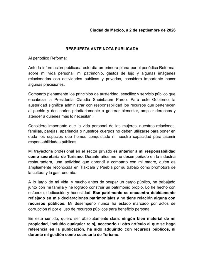 EnriqueEnVivo's tweet photo. 🚨 AUSTERIDAD DE PHOTOSHOP

La “explicación” de la secretaria de Turismo, Josefina Rodríguez, termina siendo más reveladora que la foto manipulada.

Dice que comparte la austeridad de Sheinbaum, pero aclara que sus relojes, joyas y lujos son patrimonio propio, adquirido antes del cargo y sin un peso público. Perfecto. Pero ese no es el punto.

Nadie necesita demostrar corrupción para señalar la contradicción política: un gobierno que hizo de la “justa medianía”, la sencillez y la humildad una bandera tiene funcionarios que disfrutan y exhiben estilos de vida que después resultan incómodos cuando se hacen públicos.

Lo que su carta no responde es, si no había nada que ocultar, ¿por qué en la imagen publicada desaparecieron precisamente los objetos de lujo?

No es un asunto de que una mujer o un hombre de la 4T tengan o no derecho a comprarse un Cartier, un Rolex o lo que le alcance. Claro que lo tiene.

El problema es otro: presumir el lujo en privado, borrarlo en público y después explicar que se comparte la austeridad.

Austeridad republicana, ahora también con Photoshop.