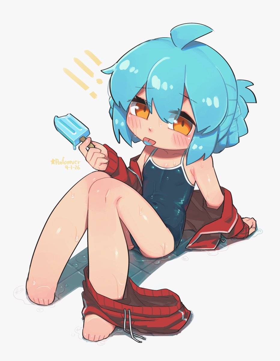 Porforever's tweet photo. A fanart of @toroteinin 's OC! 🌞💙💦 https://t.co/QDwiESO6Kc