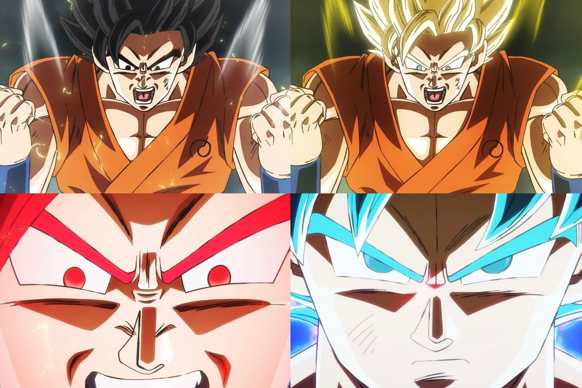 DB_Simplemente's tweet photo. El nuevo proceso de transformación del Super Saiyan Blue en el remake de Dragon Ball Super, Goku se transforma en Súper Sayayín Dios. https://t.co/2YNdI9YlOs