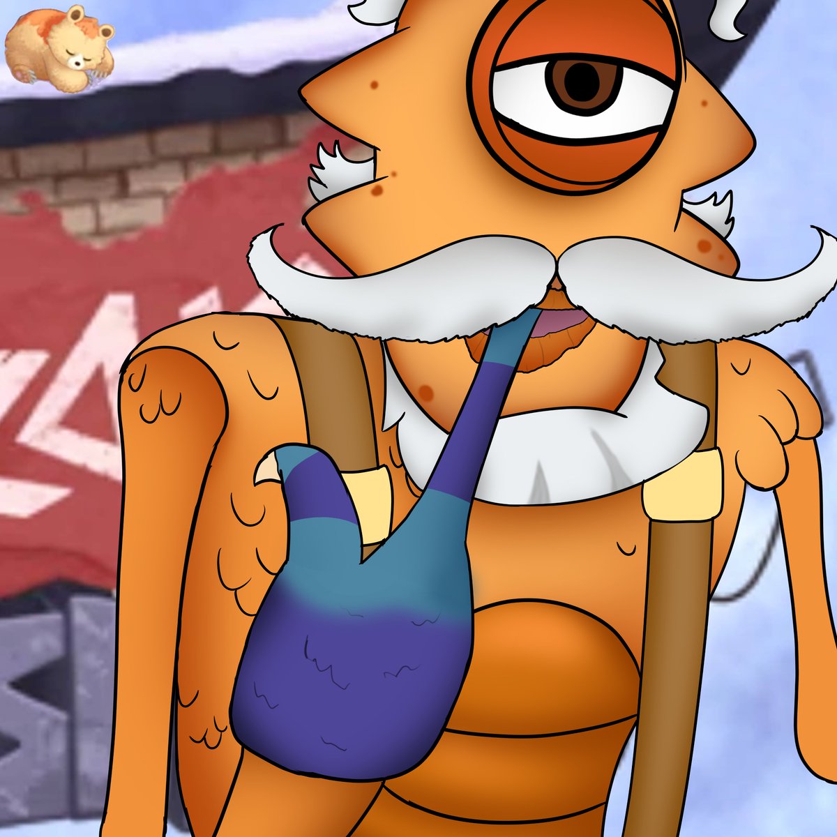 FunnyFluffBall's tweet photo. wily wizened wisecracker has a wily wizened glove to take off oughhhh idk what to caption this bro #mysingingmonsters #msmfanart #monsterpiece 
@bbnomula this is your guy right? https://t.co/Ku7BJ6hnc7
