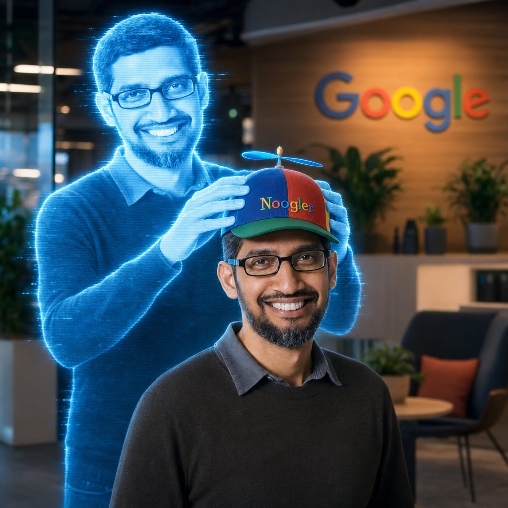 aindiangoog's tweet photo. The noogler hat stays on.

$AI MODE https://t.co/kpBCIltoDZ
