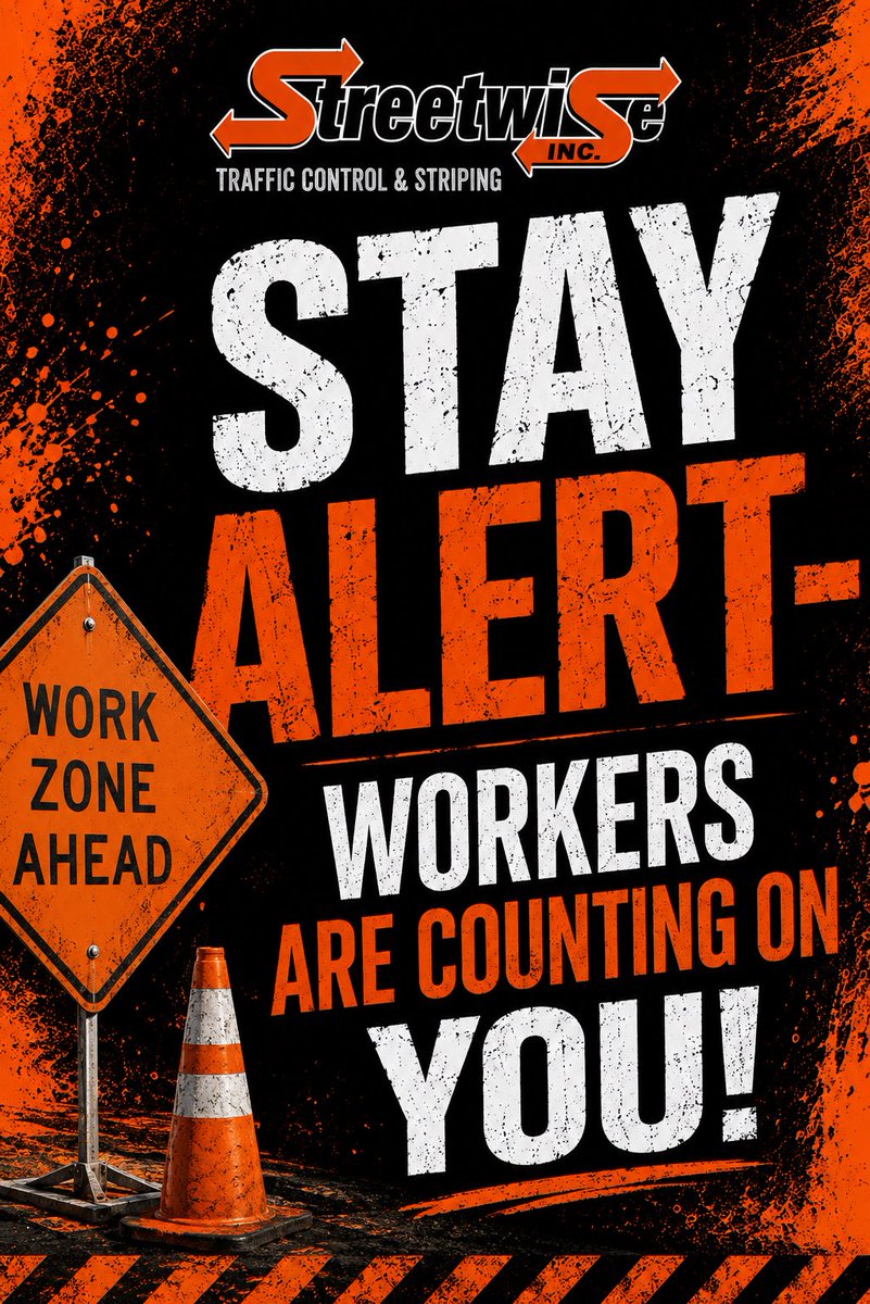 StreetwiseInc's tweet photo. Our crews are counting on you to slow down and pay attention in work zones. Stay alert. Stay safe 🚧

https://t.co/8P4uiOUKej

#streetwiseinc #trafficcontrol #roadsafety #safety #roadsafetyawareness #kansascity #i70traffic https://t.co/VZm2JmEvmE