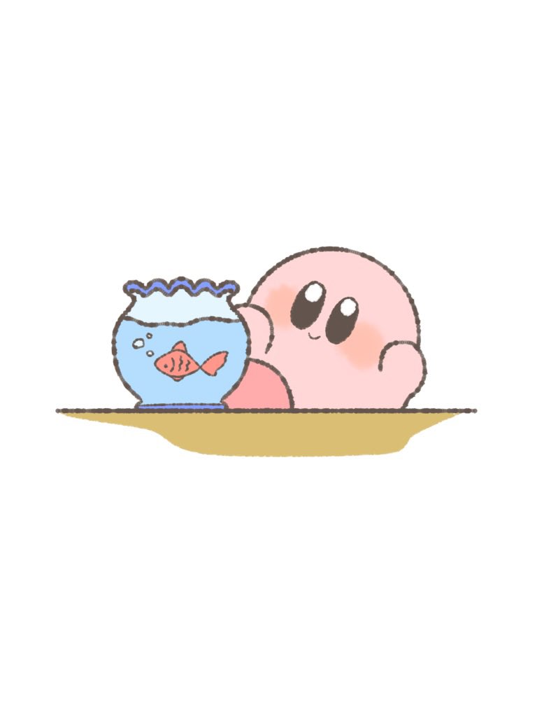 nime_chan0427's tweet photo. お魚鑑賞中🐟✨️
 #１日１低画質カービィ https://t.co/SCo72qS0DW