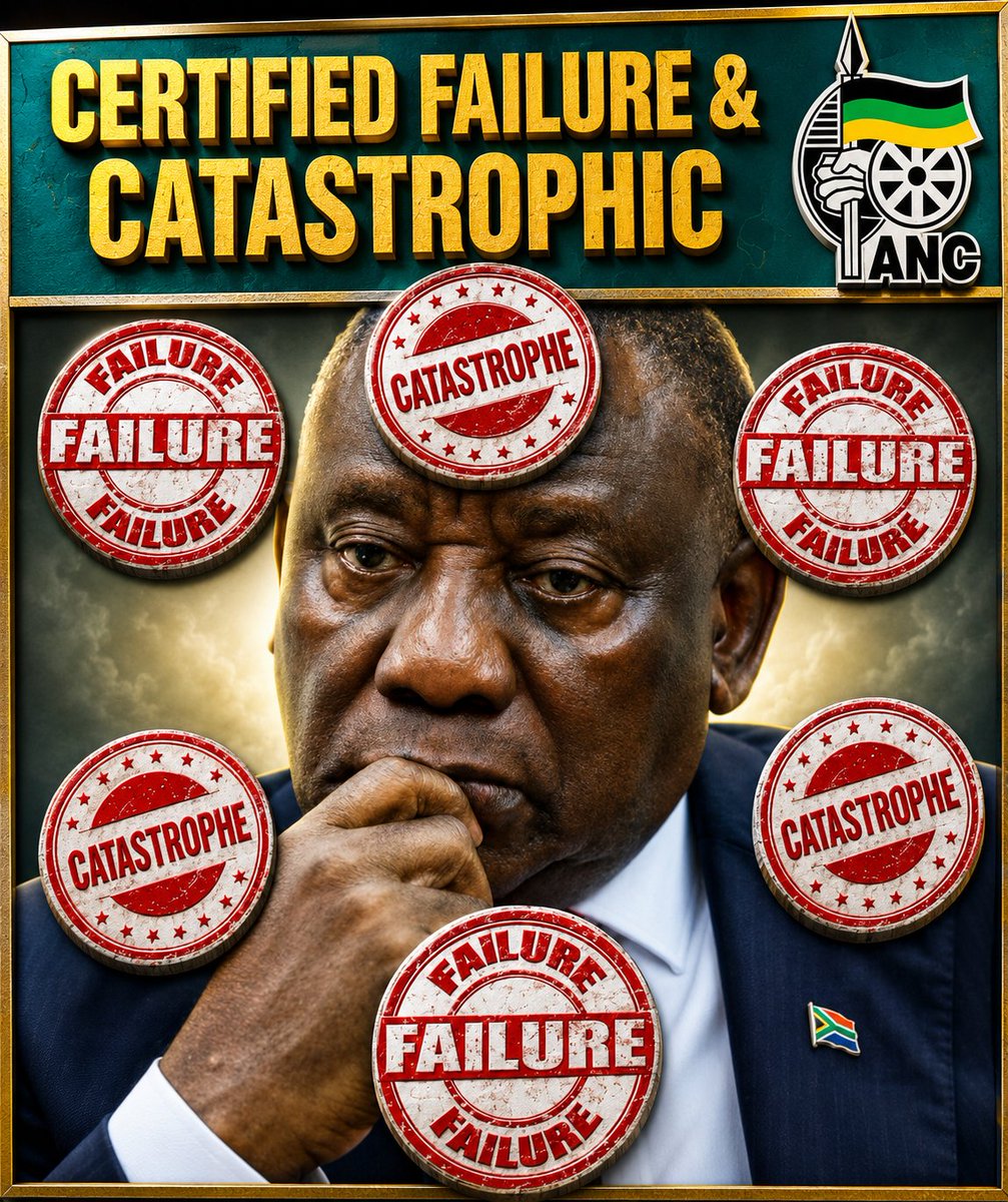 BizGuru4's tweet photo. DISCLAIMER : This no lie, this is not FAKE NEWS &amp; this is not a political propaganda BUT AN UNDENIABLE FACT. 

Cyril Ramaphosa is a HARDCORE FAILURE ‼️‼️ https://t.co/DZtzXFVloo