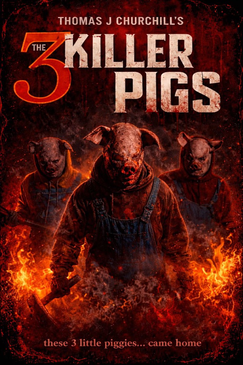 3KillerPigs's tweet photo. The official trailer for 
#3KillerPigs @DreadCentral @BDisgusting @FANGORIA 
https://t.co/5aTDKNsu95 https://t.co/HfThDzDDFf