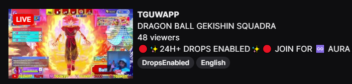 Vixentire's tweet photo. @Twitch @TwitchSupport @djclancy999 Can you please take a look into 'TGUWAPP' who is abusing drops? Not only are his brodcasts pre-recorded, but because these streams go up to 48+ hours he is monopolozing visibility and not allowing other streamers to take advantage of drops! 🙃 https://t.co/VeypcWtuFB