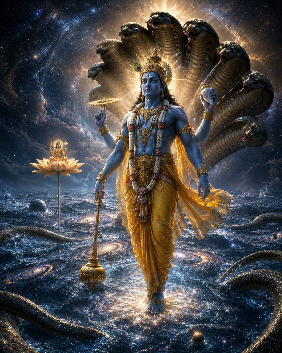 MahadevVisuals's tweet photo. 🌌🪷 अनंत आकाश के बीच विराजमान अनंत नारायण।

जिससे सृष्टि उत्पन्न होती है, जिसमें सृष्टि स्थित है और जिसमें अंततः सब विलीन हो जाता है। 🙏💙

ॐ नमो नारायणाय 🕉️ https://t.co/nyszbRZBac
