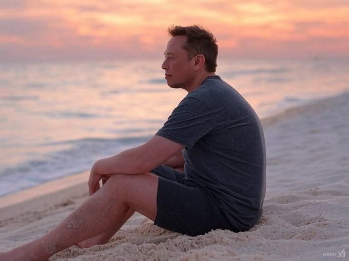 0330Akkhiro's tweet photo. Be honest…

If you saw Elon Musk sitting alone by the ocean at sunrise…

What would you do? 

A. Sit beside him in silence 
B. Ask, "Are you okay?"
C. Watch the sunrise together 
D. Leave him some space 

Choose ONE only! https://t.co/NZnKsivfC6